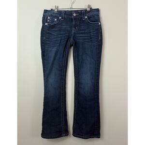 Miss Me Easy Boot Cut Western Bling Jeans Womens Size 27 Rodeo Mid Rise